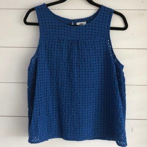 Old Navy Blue Eyelet Tank Top